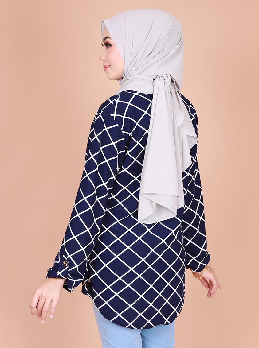 QA-810  PRINTED MUSLIMAH BLOUSE 03