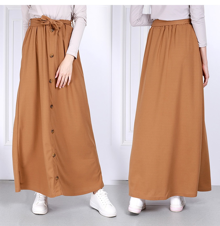 QA-814 A LINE BUTTON SKIRT AS PICTURE