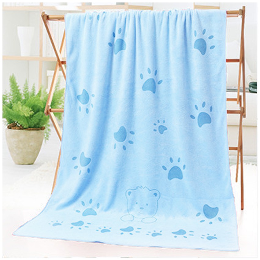 KW80880 Microfiber Bear Sun Towel Blue