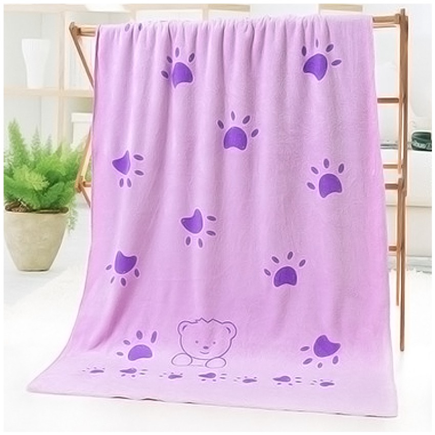 KW80880 Microfiber Bear Sun Towel Purple