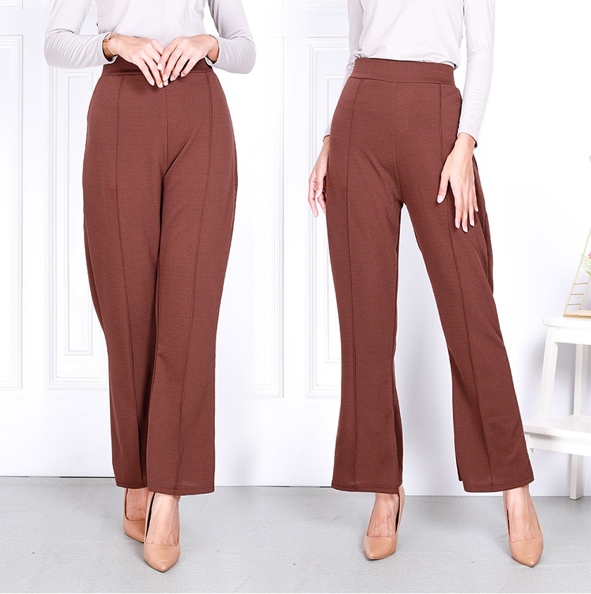 QA-818 BOOTCUT PANTS BROWN