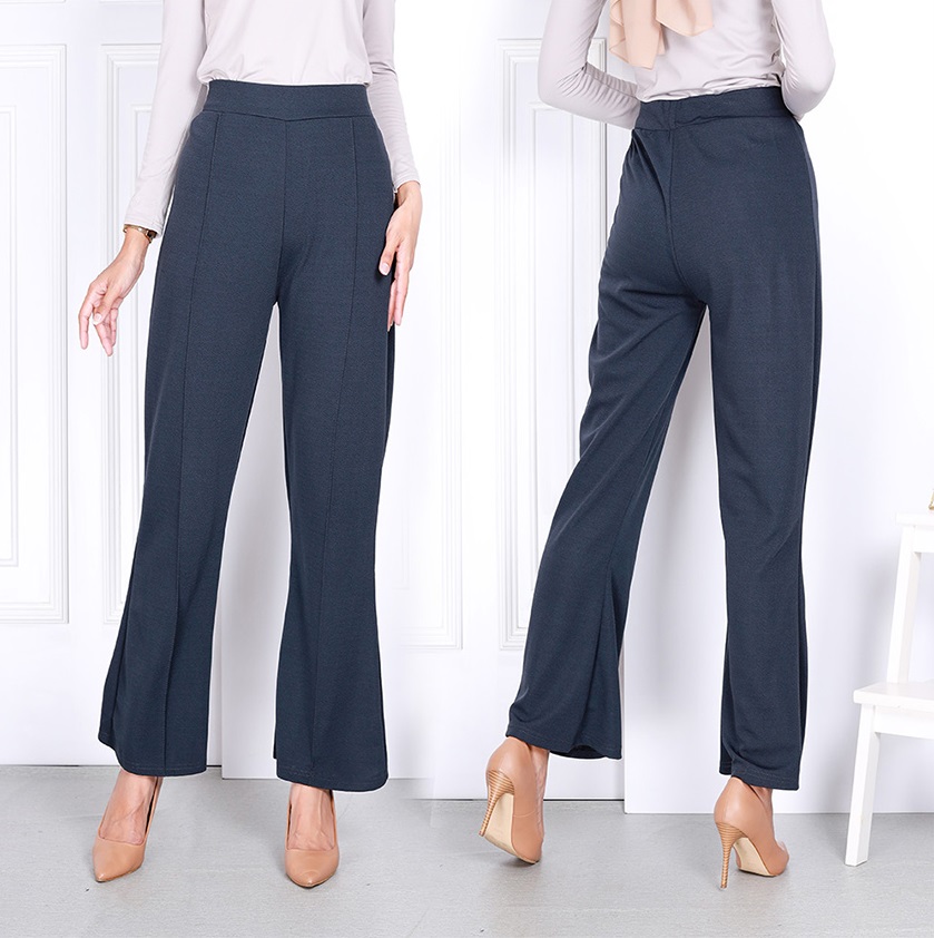 QA-818 BOOTCUT PANTS DARK GREY