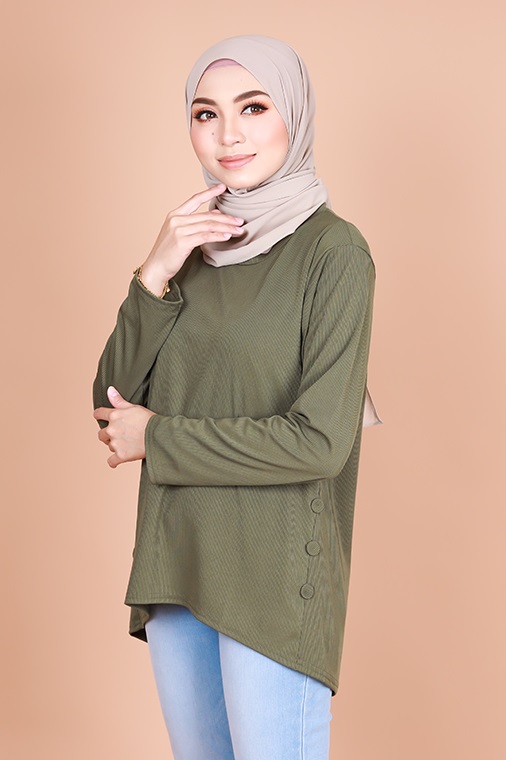 QA-820 LOW BASIC BLOUSE ARMY GREEN