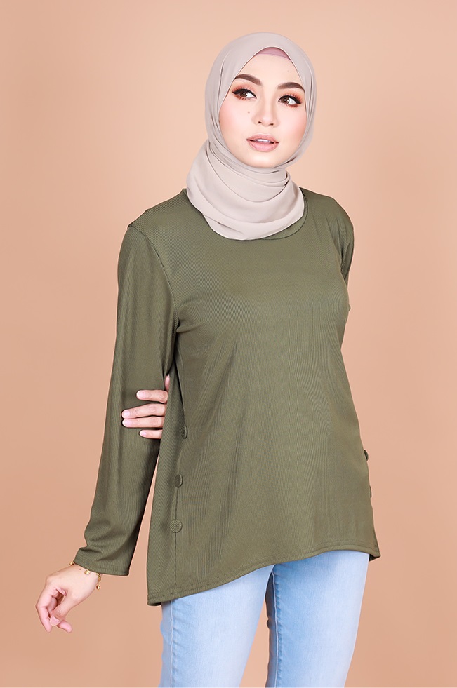 QA-820 LOW BASIC BLOUSE ARMY GREEN