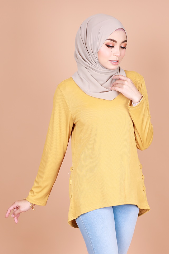 QA-820 LOW BASIC BLOUSE YELLOW