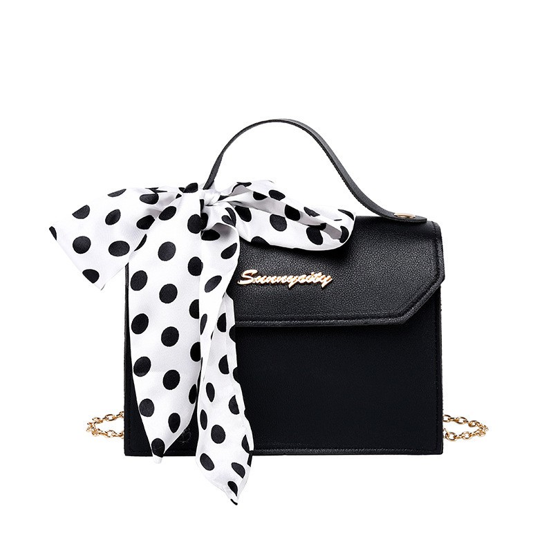 KW80893 Ribbon Crossbody Bag Black