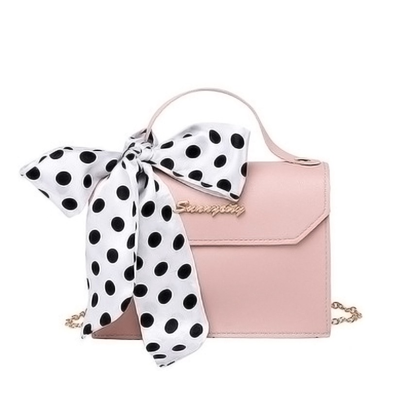 KW80893 Ribbon Crossbody Bag Pink