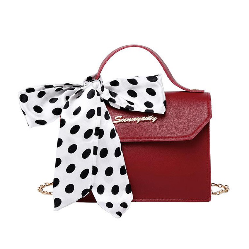 KW80893 Ribbon Crossbody Bag Red