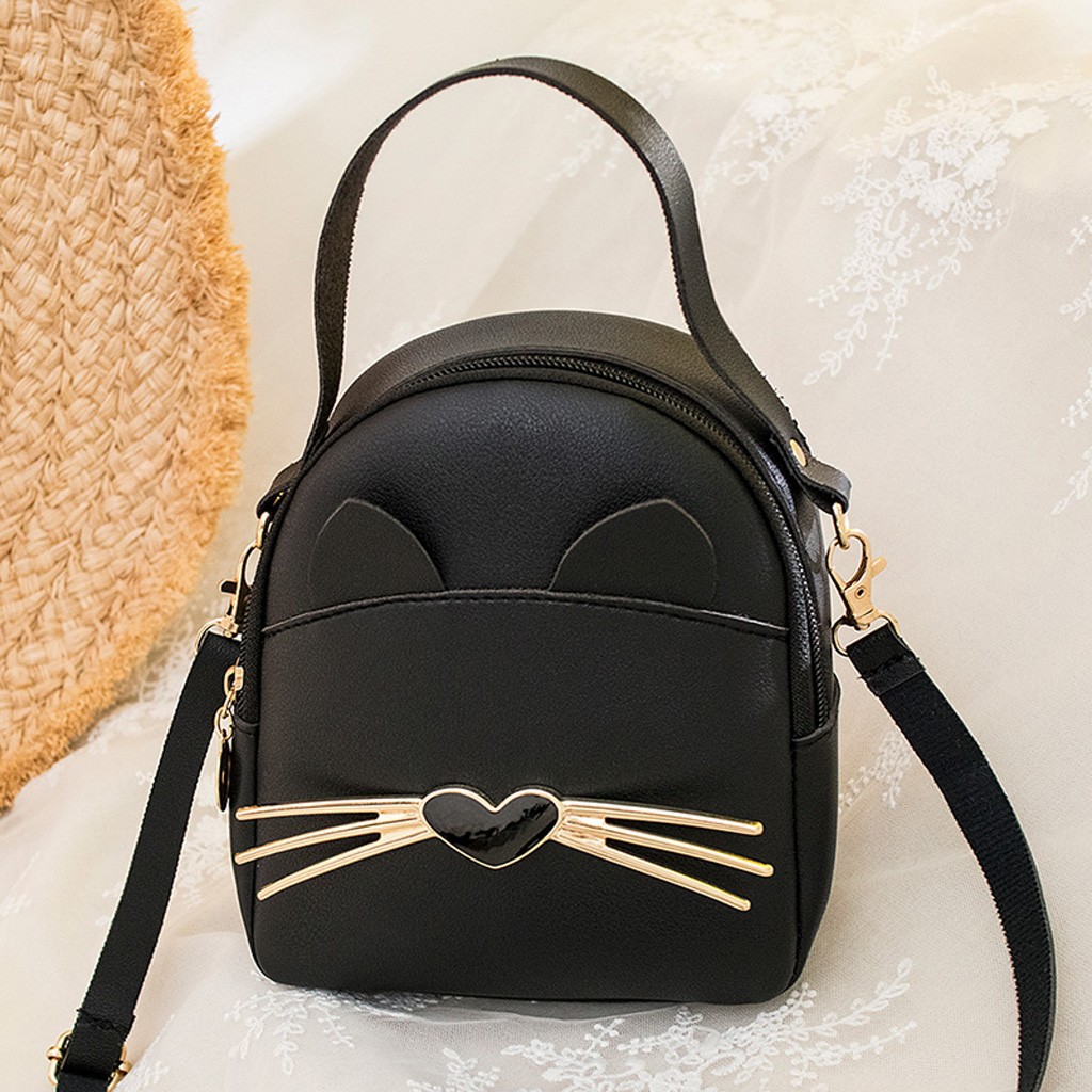 KW80909 Cute Cat Bag Black