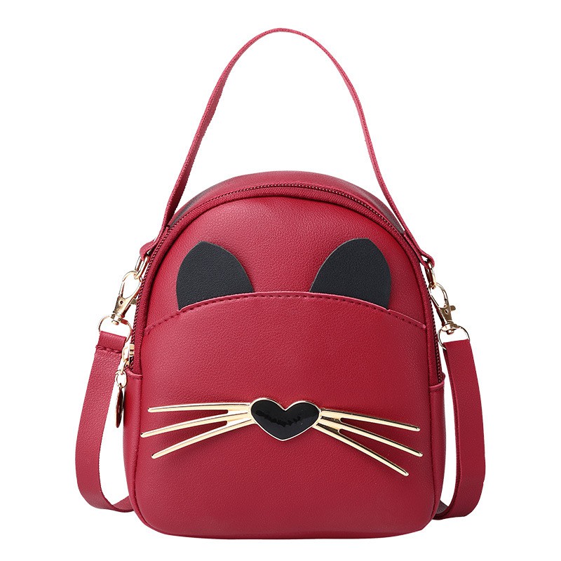 KW80909 Cute Cat Bag Red