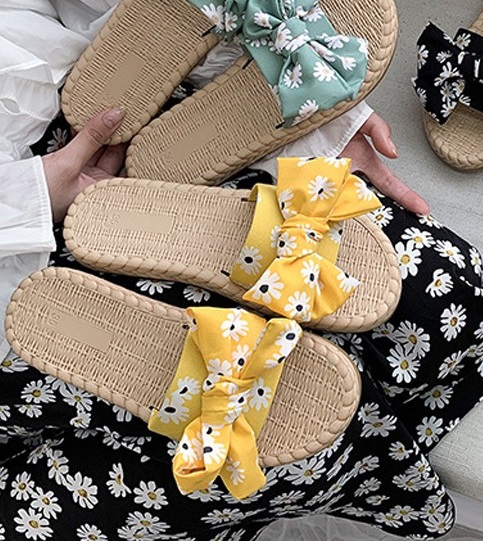 KW80937 Summer Ribbon Sandal Yellow