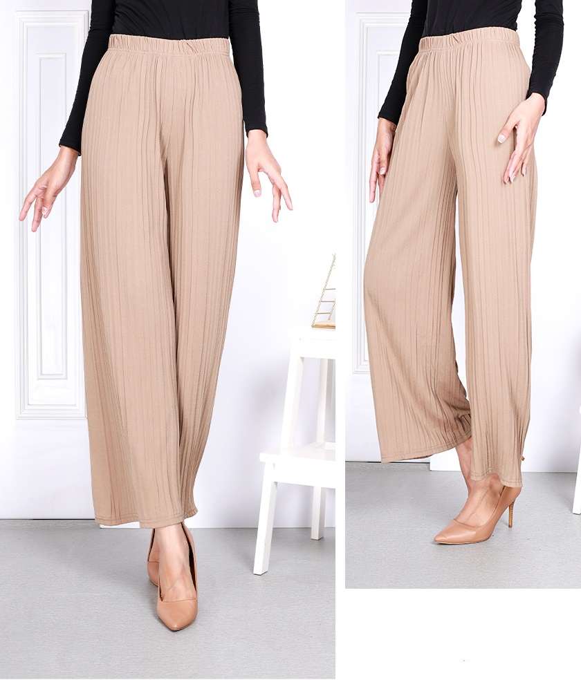 QA-832 PLEATED CASUAL PANTS CREAM