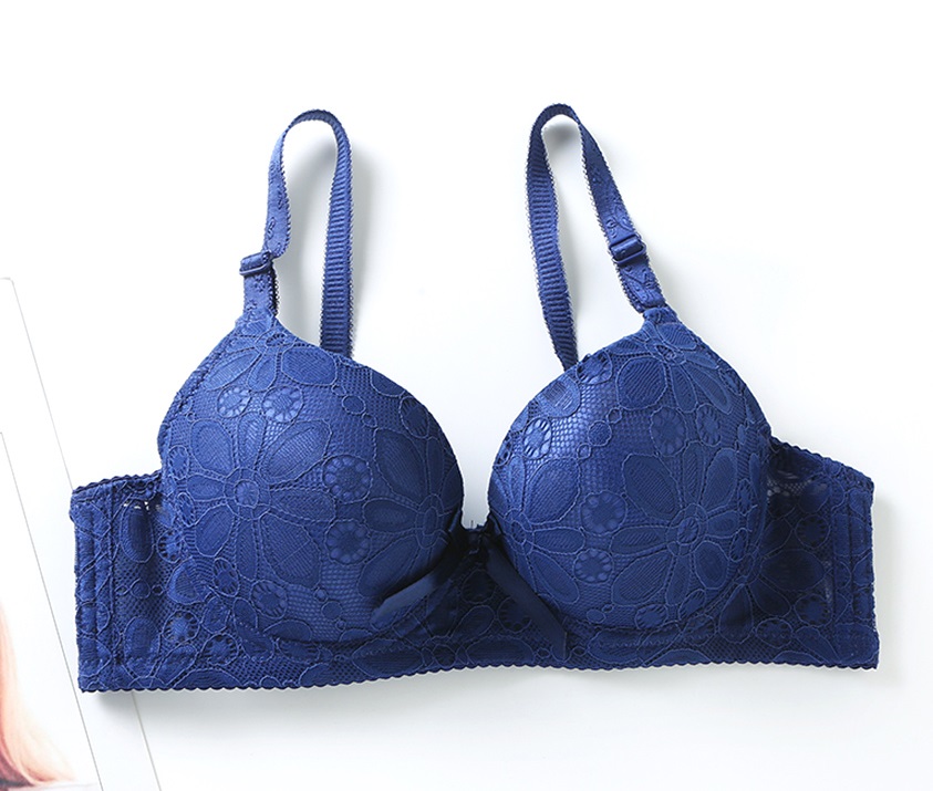 QA-837 LACE UNDERWIRE BRA BLUE