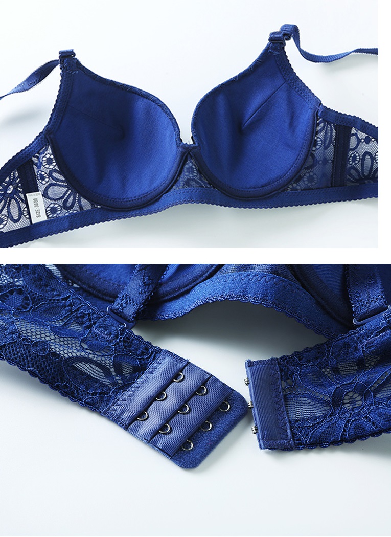 QA-837 LACE UNDERWIRE BRA BLUE