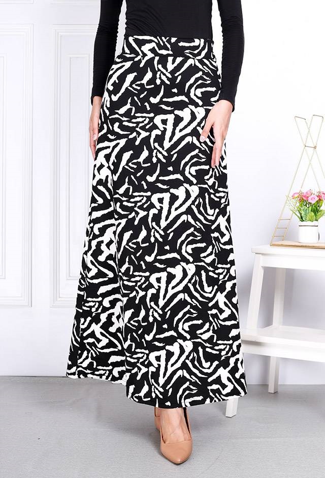 QA-830 PRINTED A LINE SKIRT 05