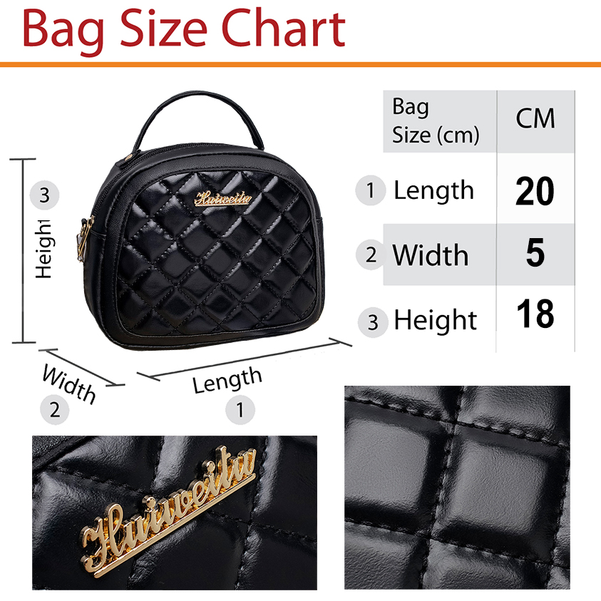 QA-872 - Trendy Sling Bag Black