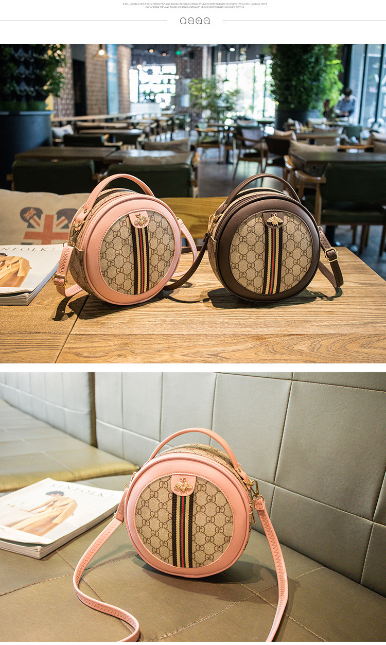 QA-861 - Stylish Round Sling Bag Pink