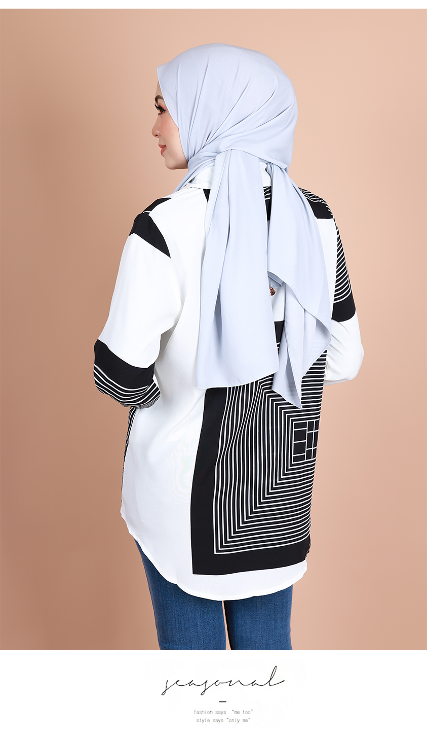 QA-868 - Trendy Maze Vintage Blouse White