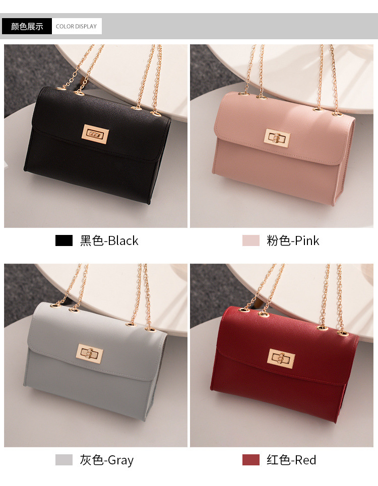 QA-871 Fashion Chain Sling Bag Pink